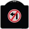 Signmission No Left Turn Graphic Only Heavy-Gauge Aluminum Architectural Sign, 18" x 18", BS-1818-23844 A-DES-BS-1818-23844 - alternate 1